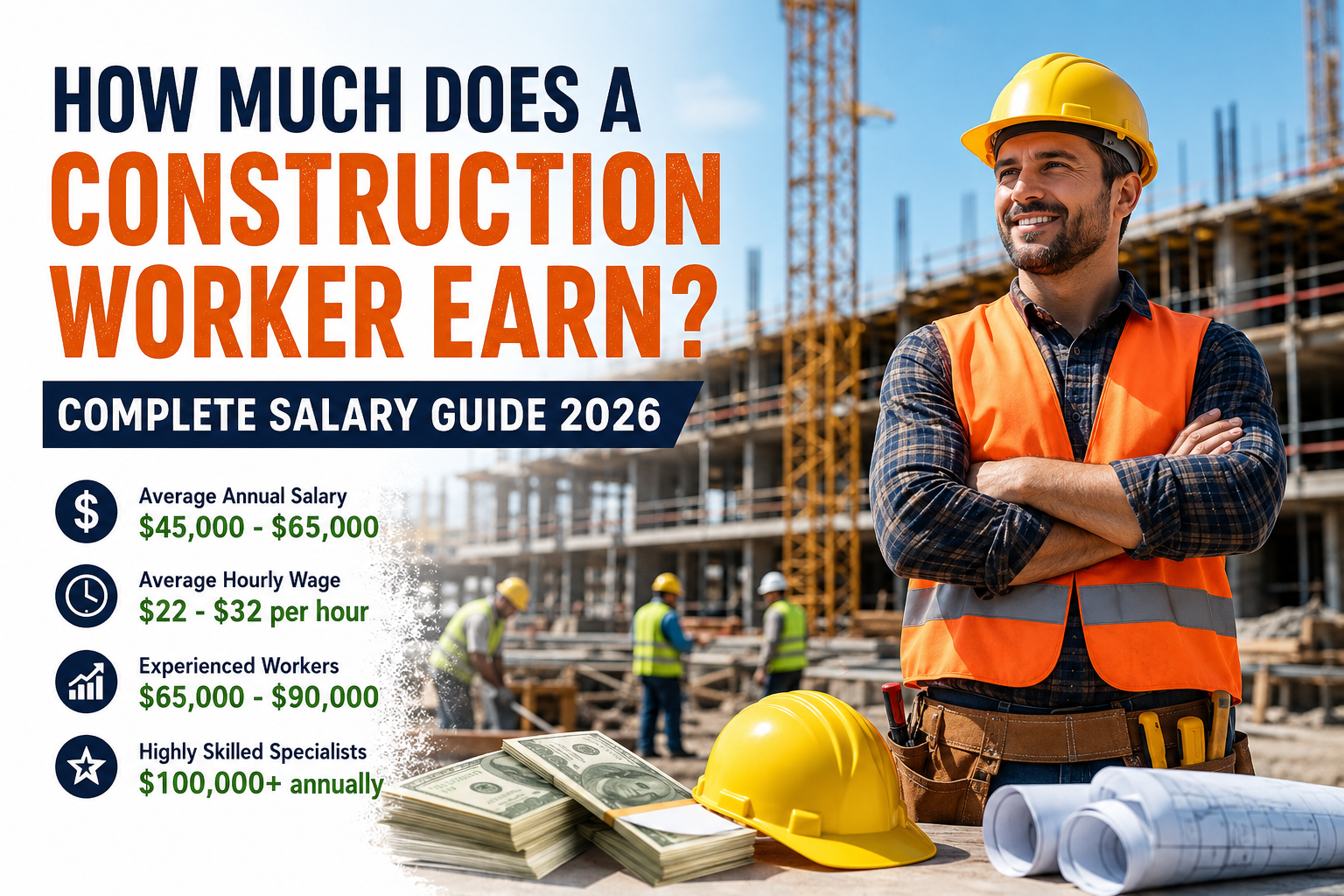 how much does a construction worker earn
